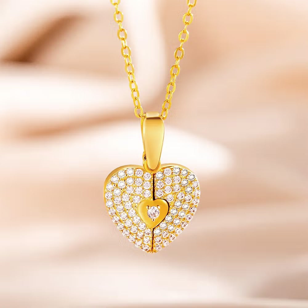 Personalized Photo Heart Locket Necklace